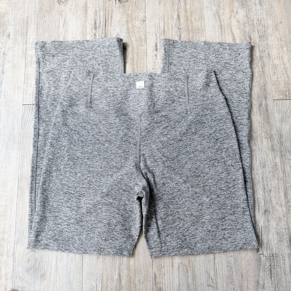 Vuori Elevation Slim Bootcut Pants Heather Gray Mid Rise Performance Yoga Size M